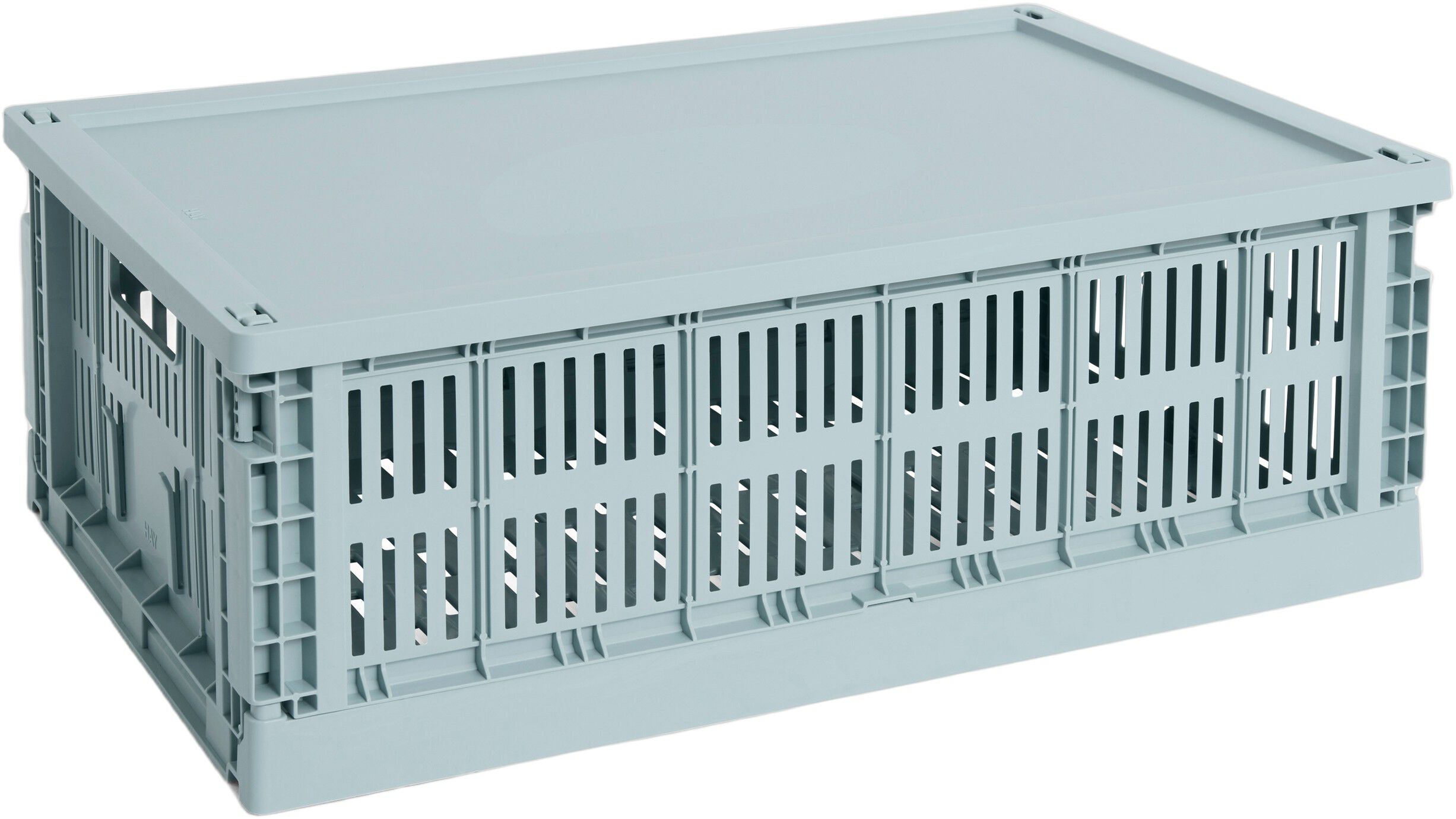 HAY Colour Crate Lid Plastic-Large-Dusty blue