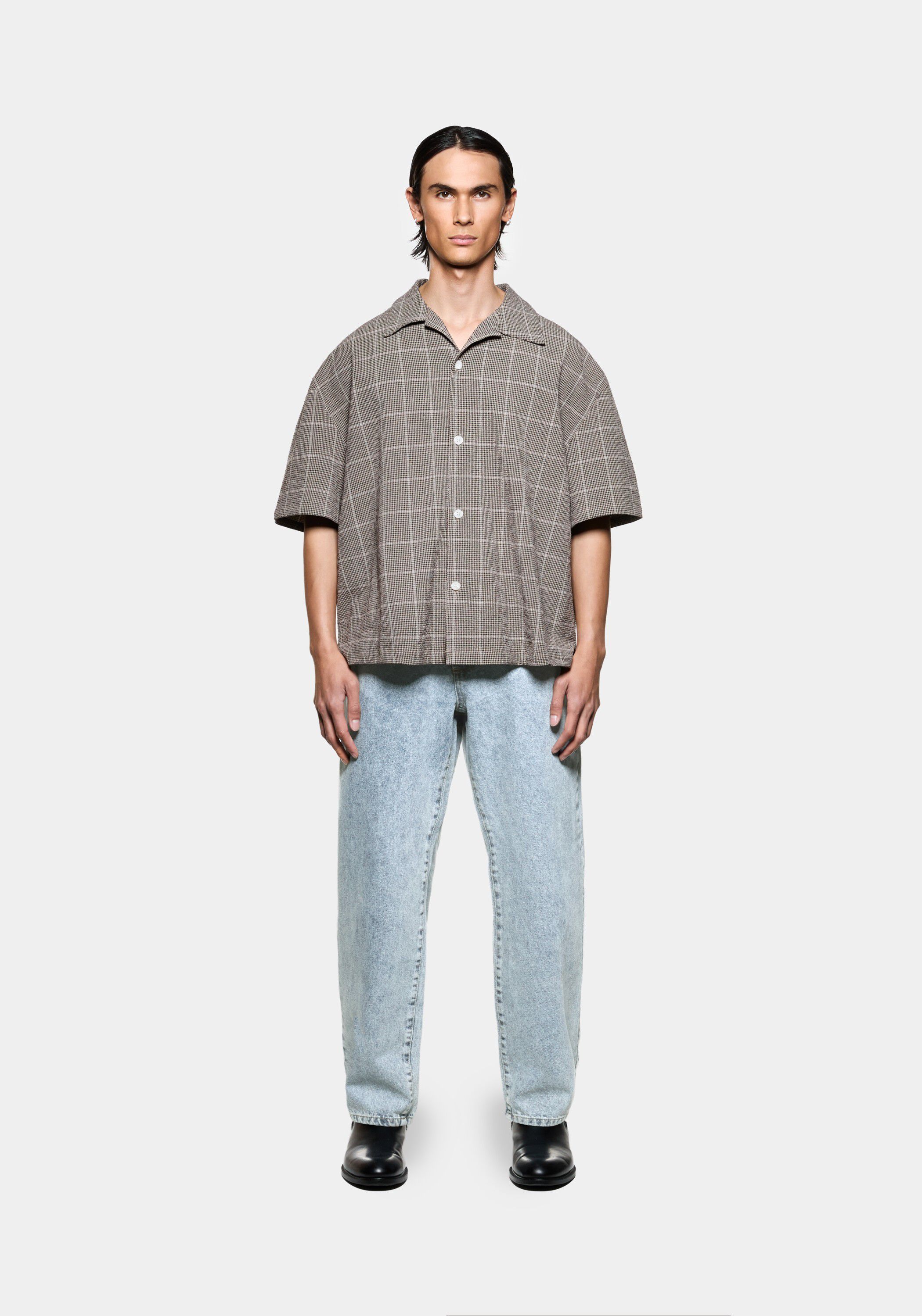 SEERSUCKER CHECK VACATION SHIRT