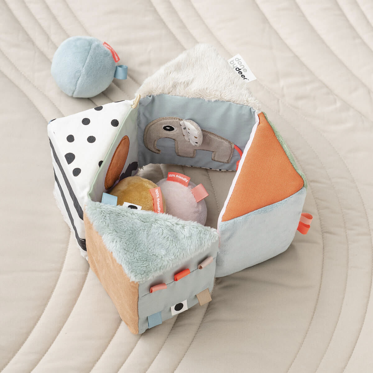 Folde-ud sanseterning Deer friends Farvemix