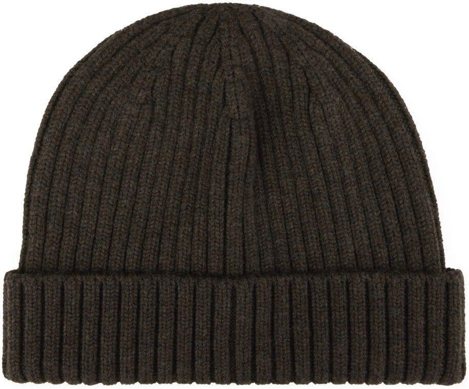Hat Ribbed Logo Merino Wool
