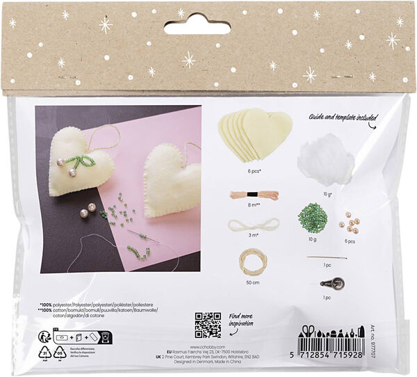 Mini DIY Kit Syning, Hjerter