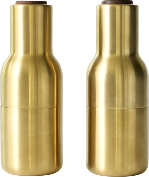 Bottle Grinder, Brushed Brass, Waln