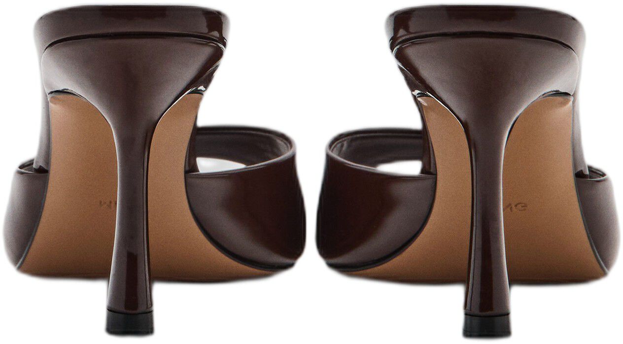 Patent leather high-heeled sandals