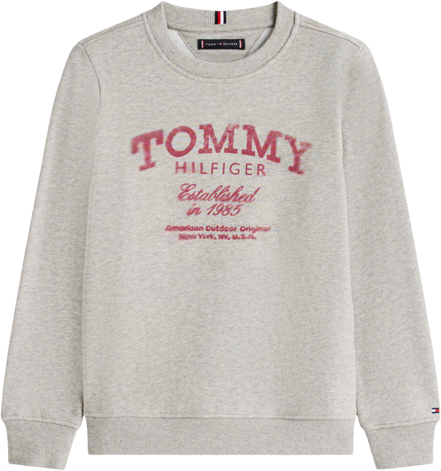 Faded Logo Print Crew Neck Sweatshirt