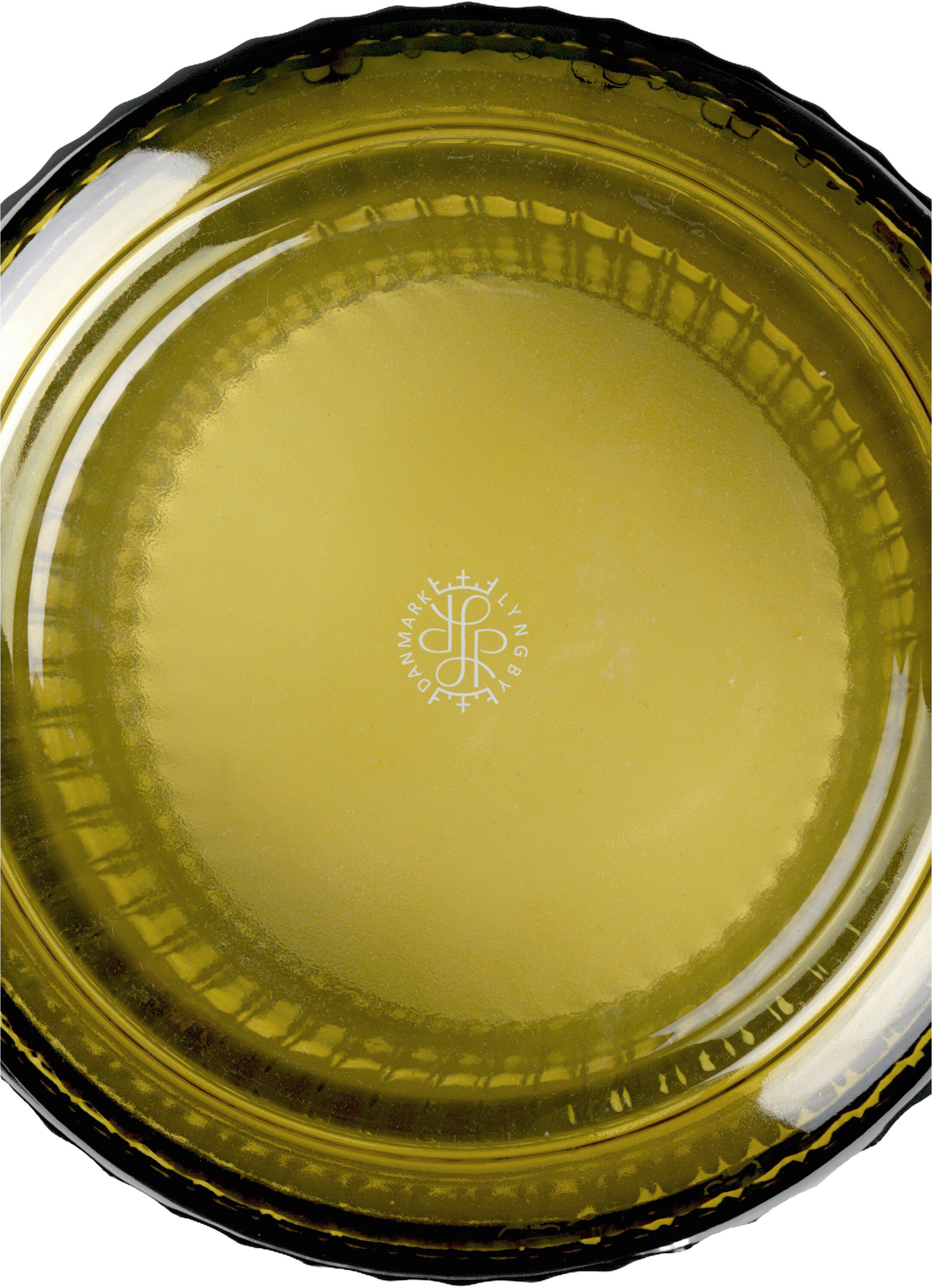 Lyngby Vase H31 cm olivengr&oslash;n mundbl&aelig;st glas