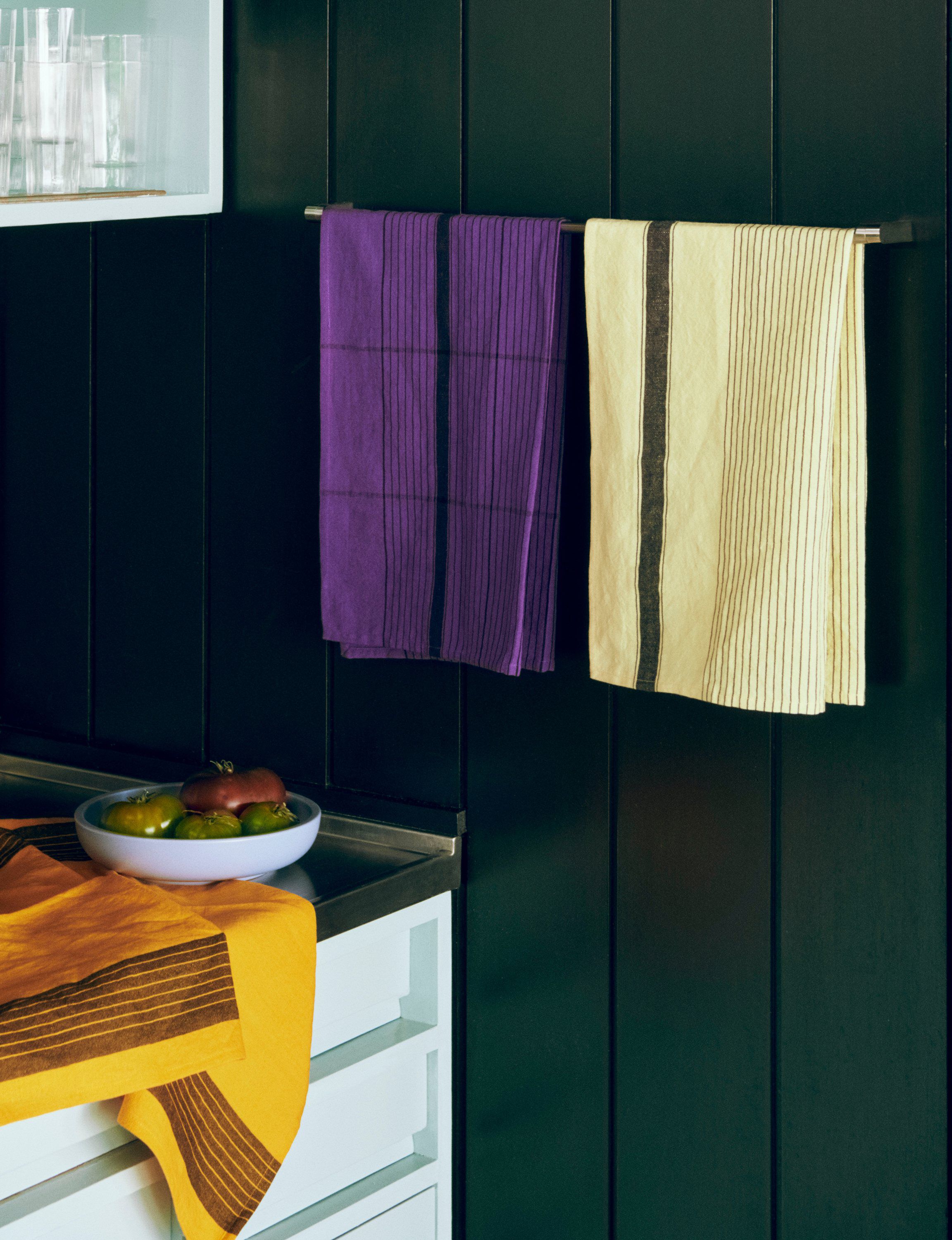 Linear Tea Towel-W52 x L80-Soft yel