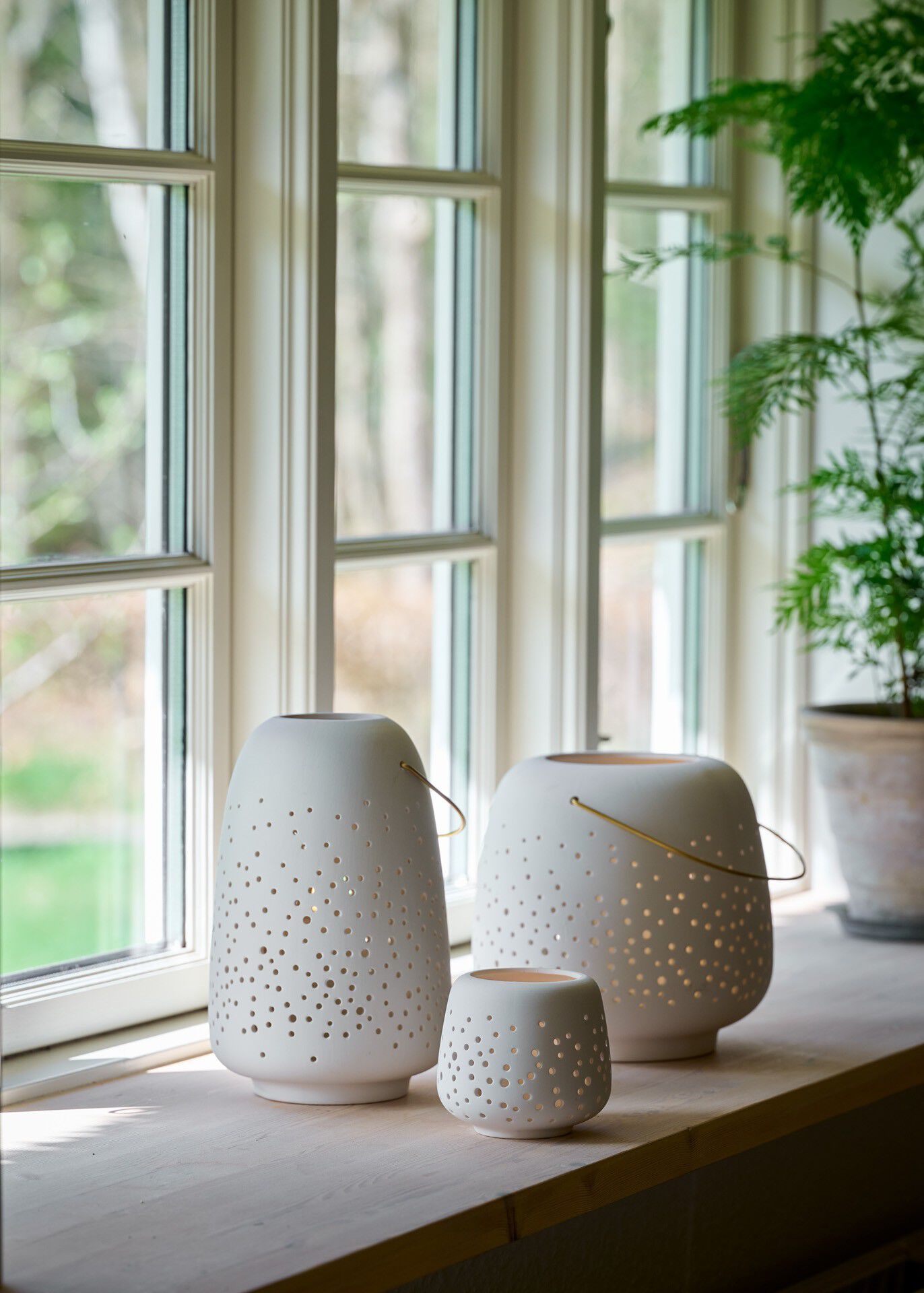 Ceramic lantern, big, 20x20 cm