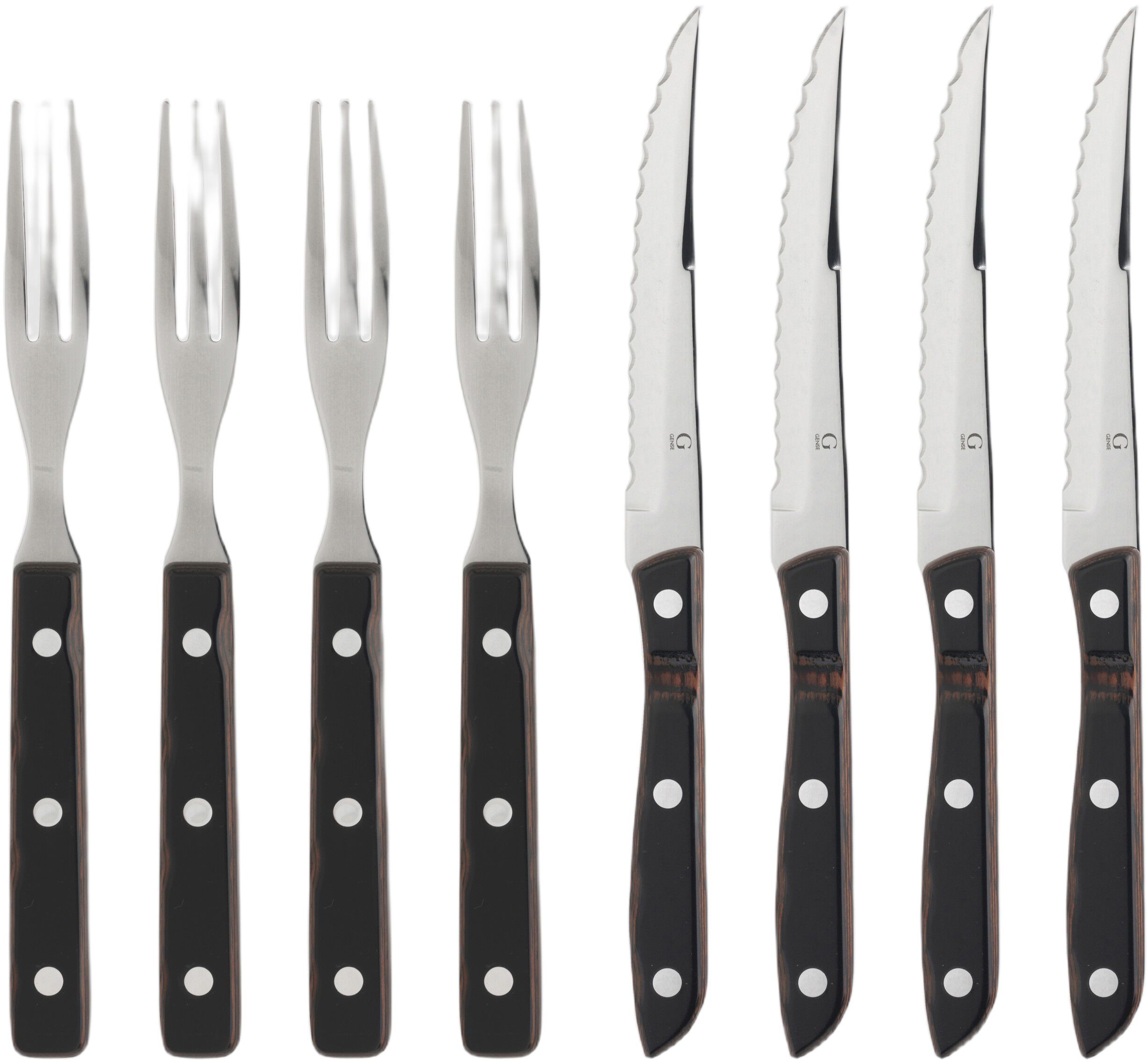 Steakbestick/grillbestick Old Farmer Classic 8 delar Tr&auml;/St&aring;