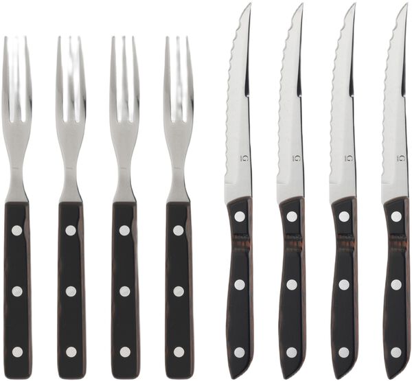 Steakbestick/grillbestick Old Farmer Classic 8 delar Trä/Stå