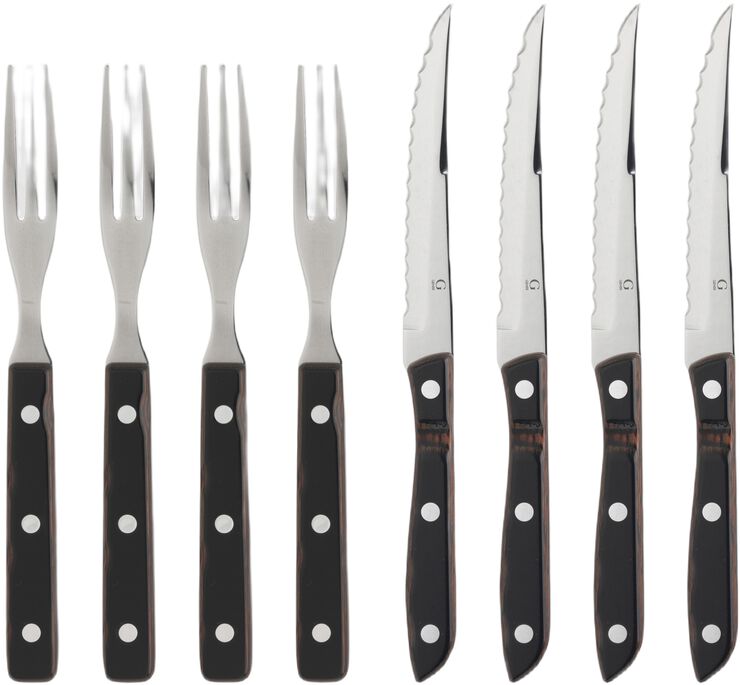 Steakbestick/grillbestick Old Farmer Classic 8 delar Trä/Stå