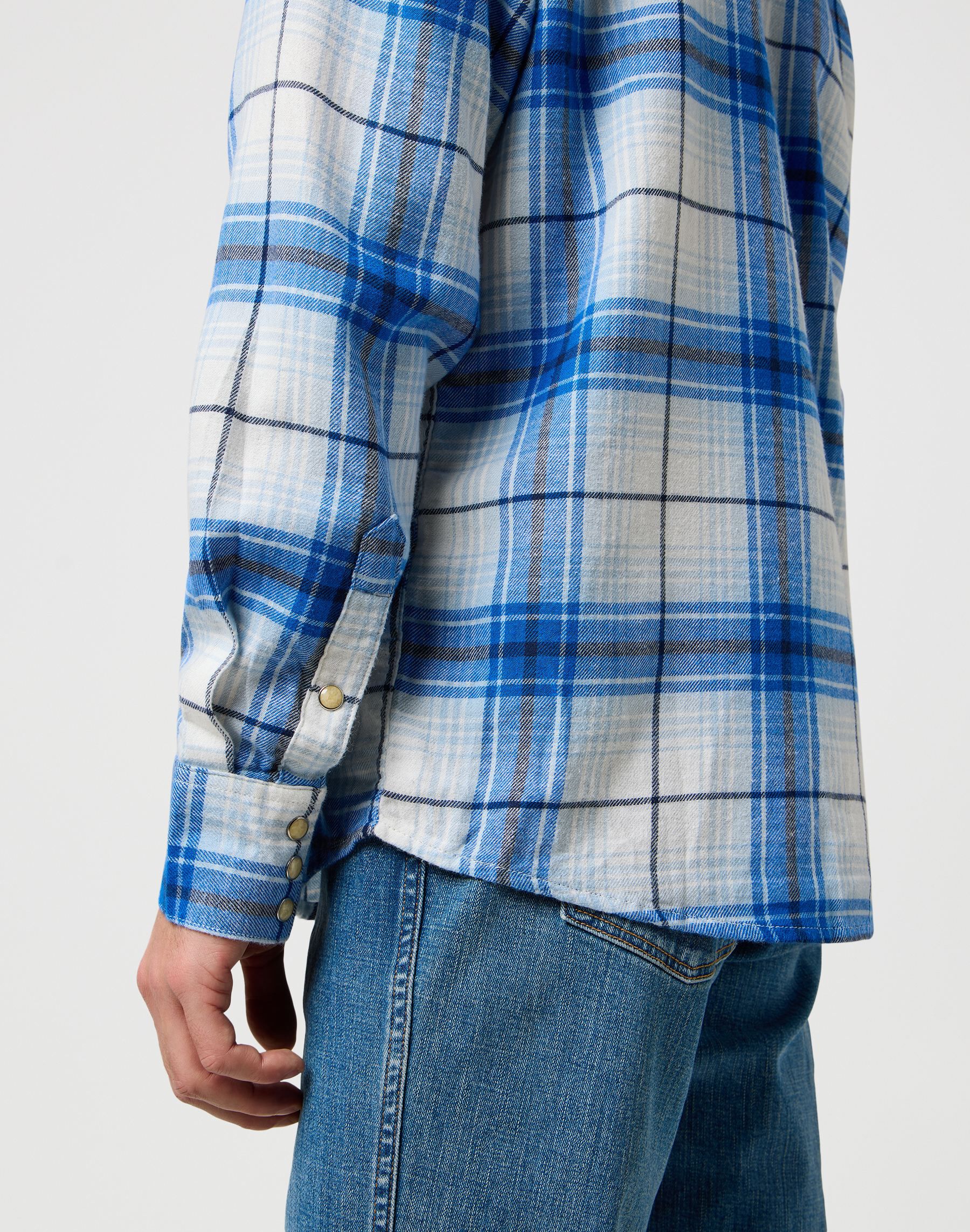 WESTERN SHIRT LIGHT BLUE WHITE