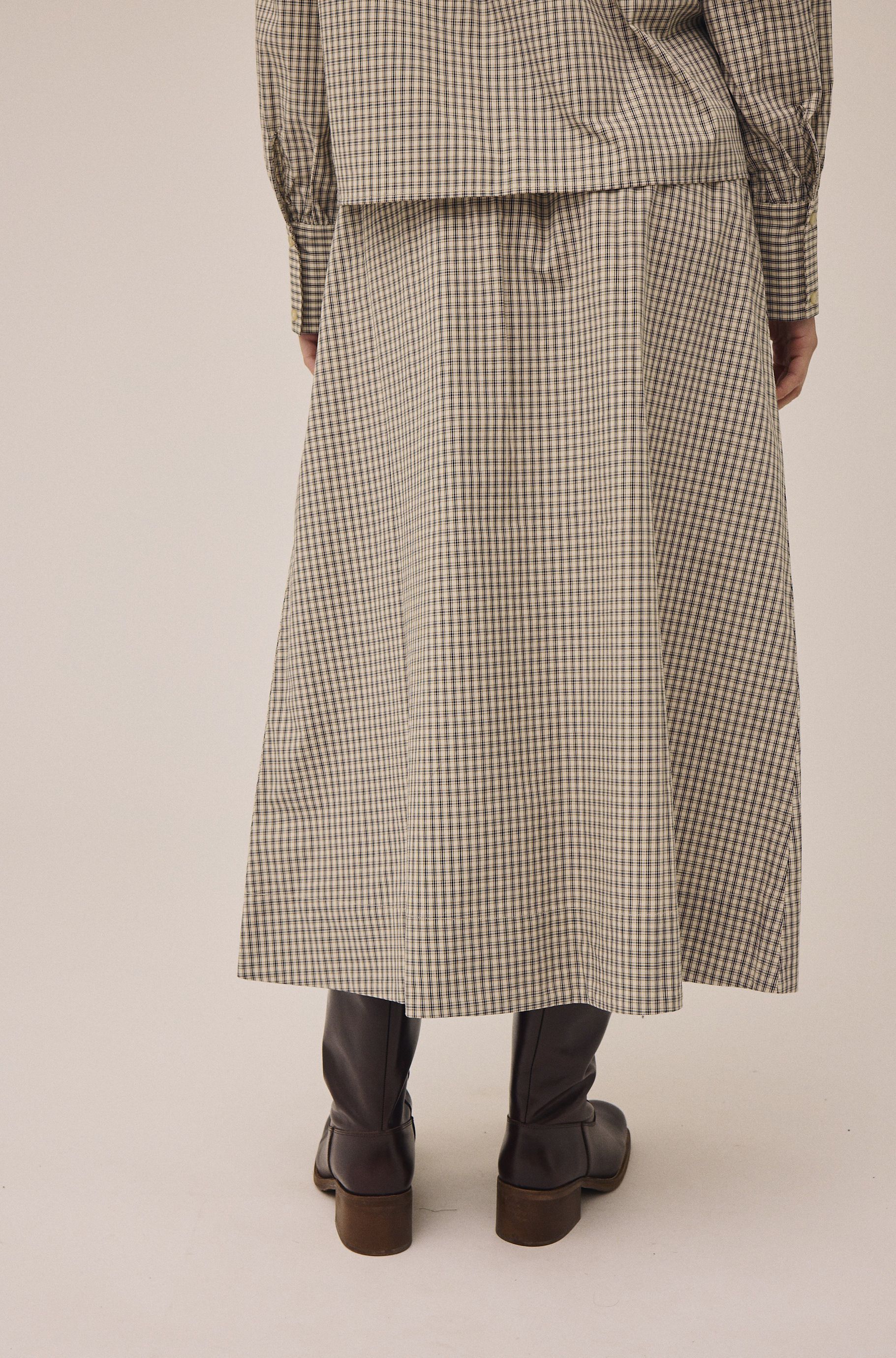 Ellen 2 Check Skirt - 100% Cotton GOTS