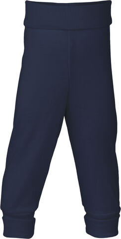Baby-pants, long, with waistband, GOTS - navy-blue - 50/56