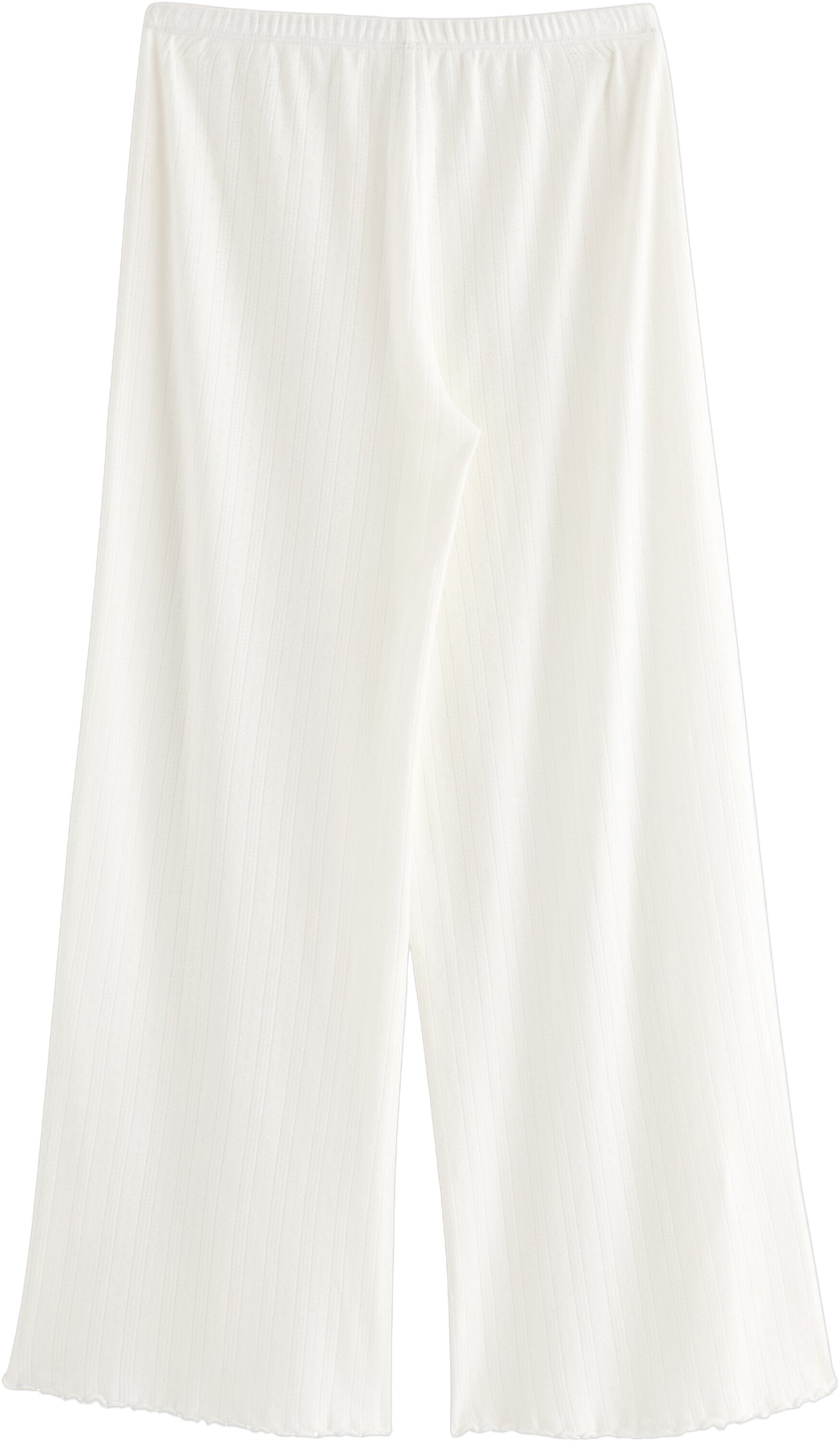 Wide pyjama trousers in pointelle w