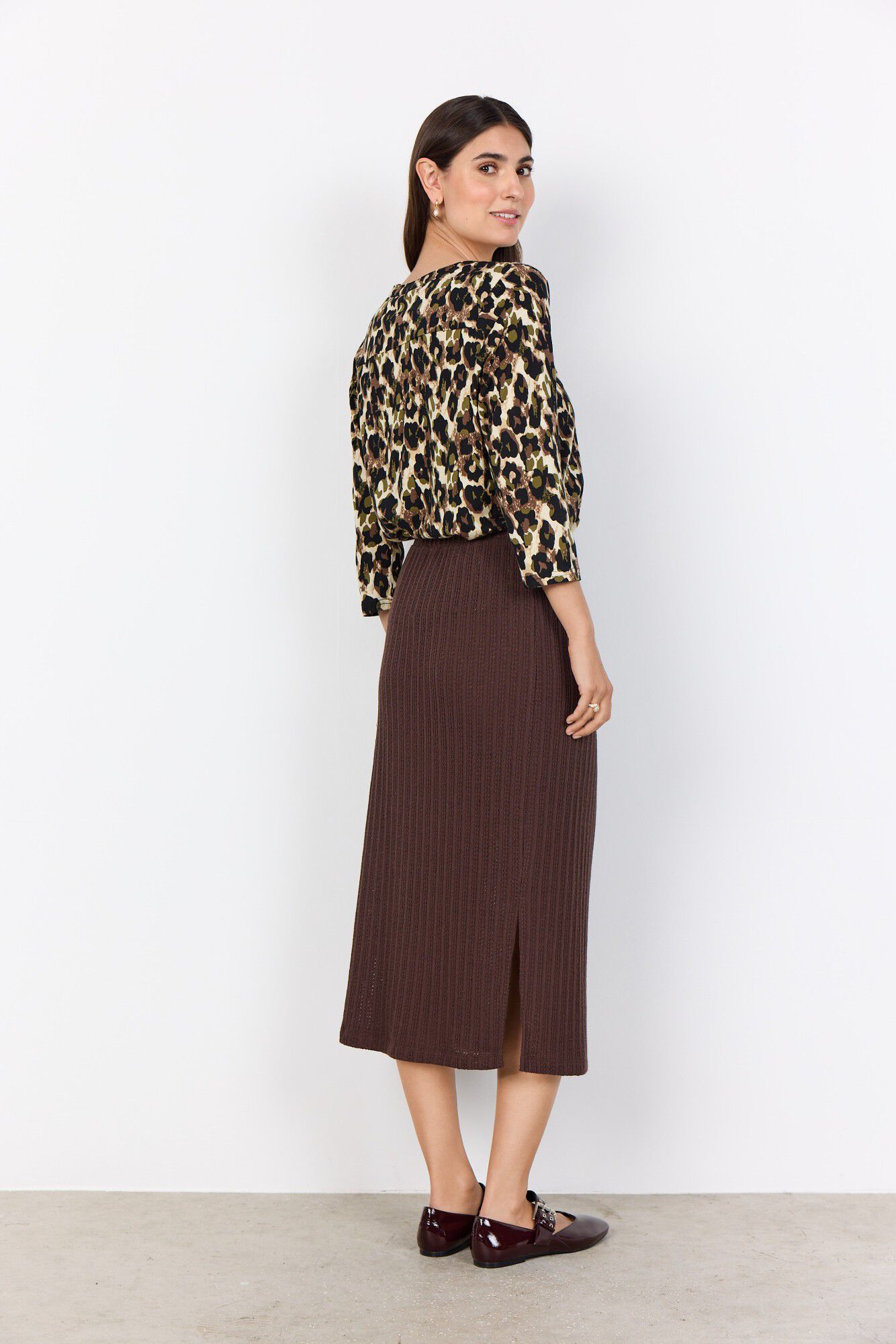 SC-FELICITY AOP 516 Bluse Oliven