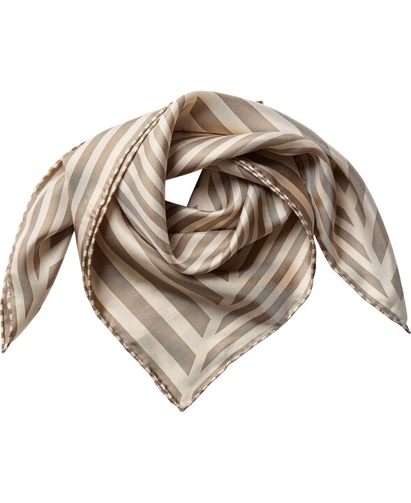 Geometric Scarf 100% Silk - 61x61cm