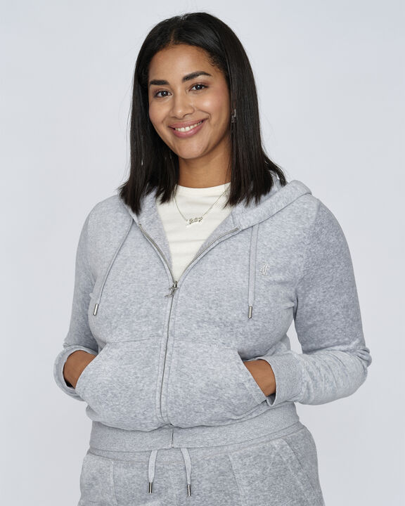 Robertson Classic Velour Zip Trough Hoodie