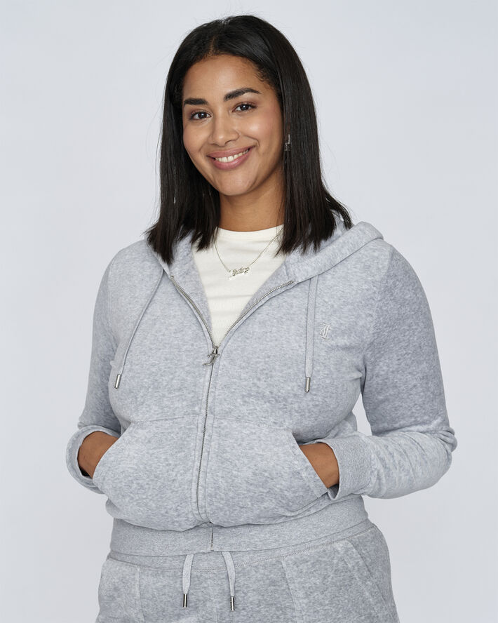 Robertson Classic Velour Zip Trough Hoodie