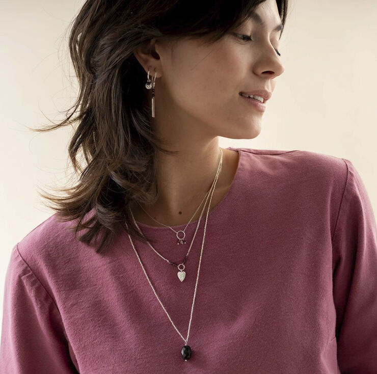 Sentiment Garnet Rose Quartz Necklace SP