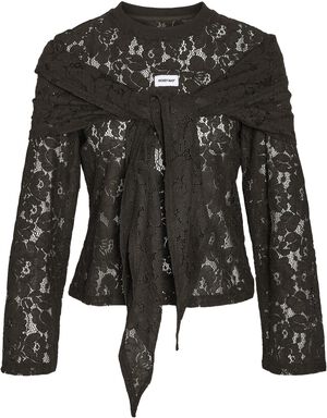 NMVENNA L/S SCARF LACE TOP