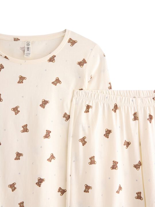 Cotton pyjama set with a long sleev