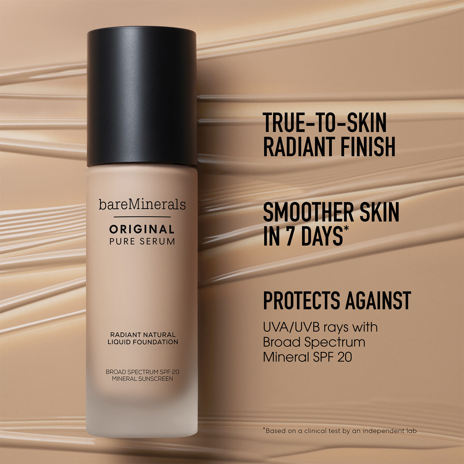 Original Pure Serum Radiant Natural Liquid Foundation Mineral SPF 20 M
