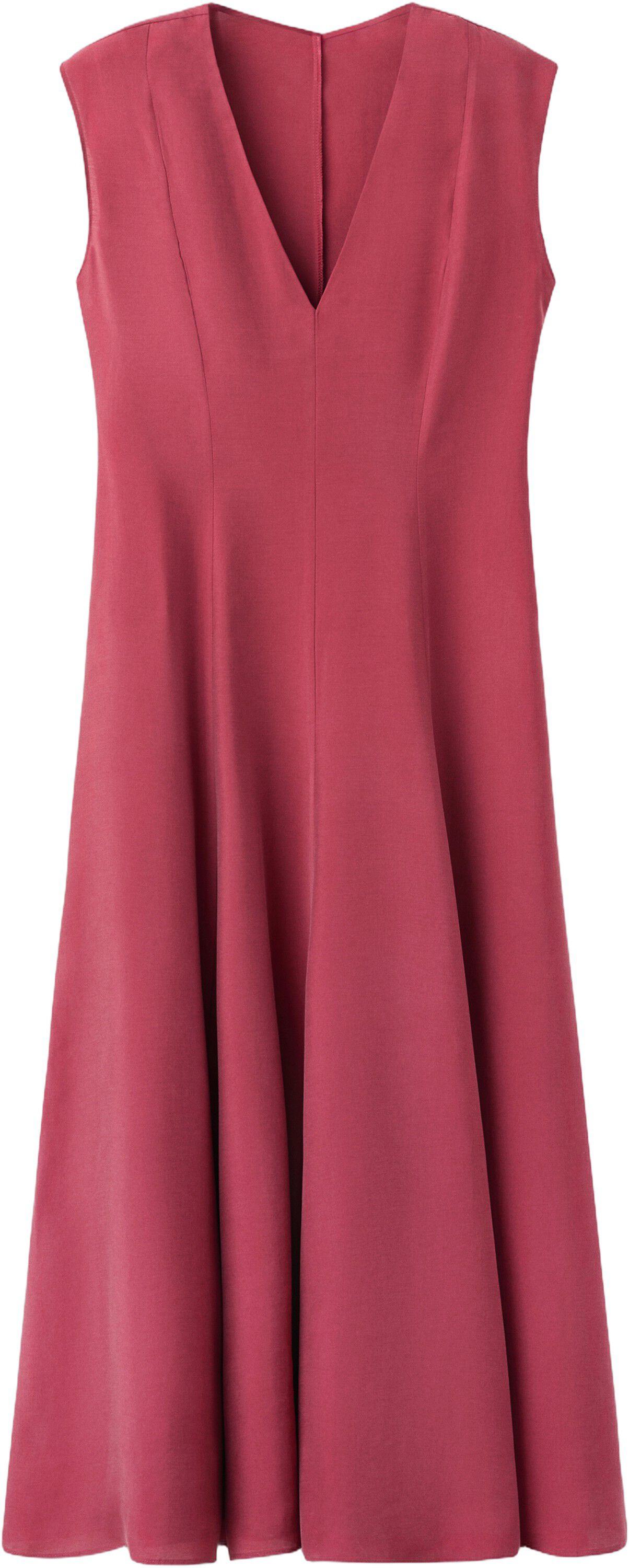 Midi dress with V-neck