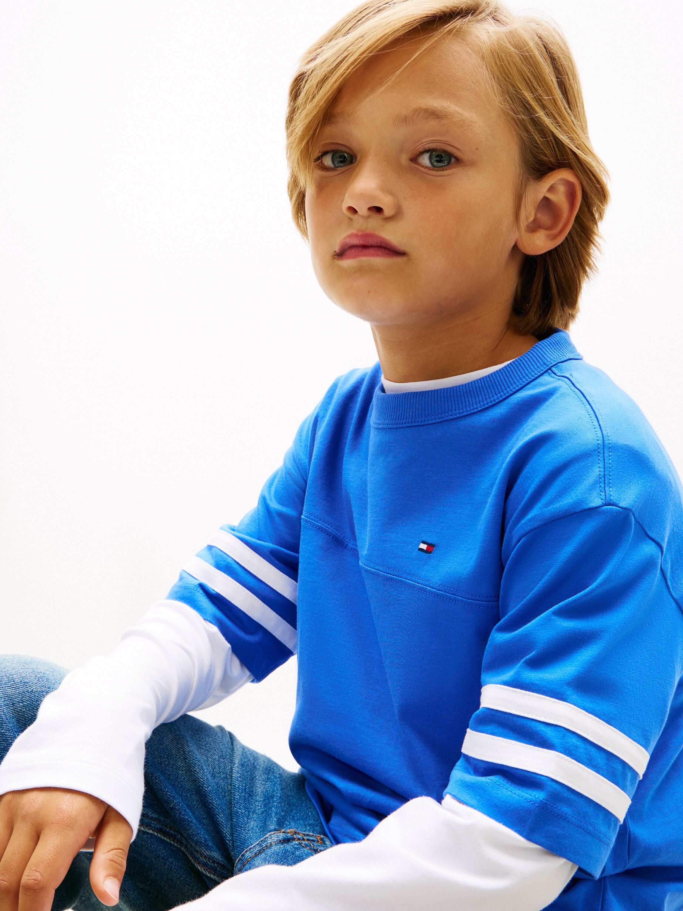 Stripe Sleeve Jersey T-Shirt