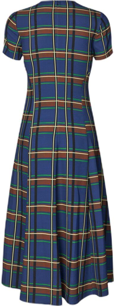 2591 Twill Cady, Short Sleeve Gathered Midi Dress