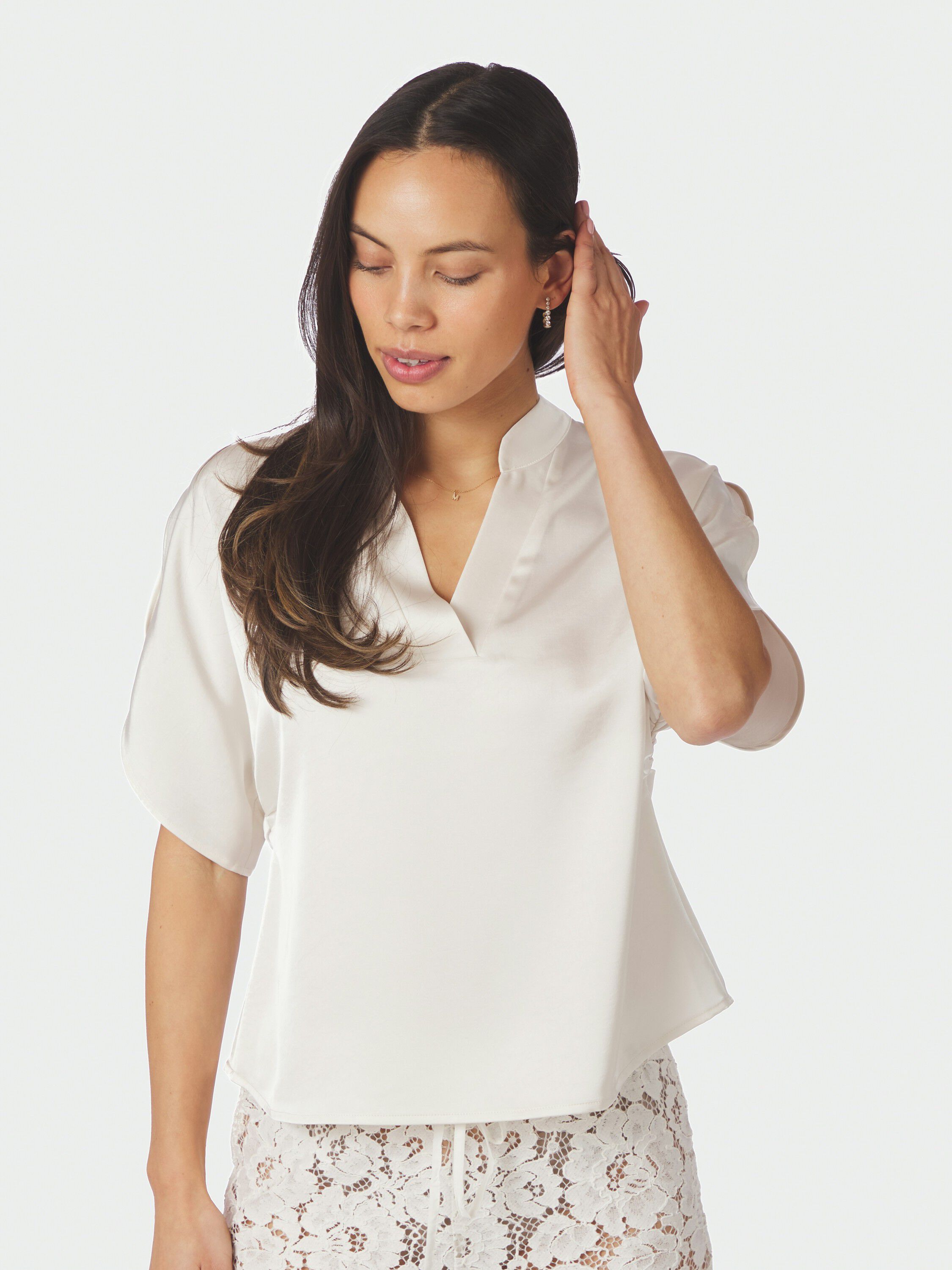 Anelle Heavy Sateen Blouse