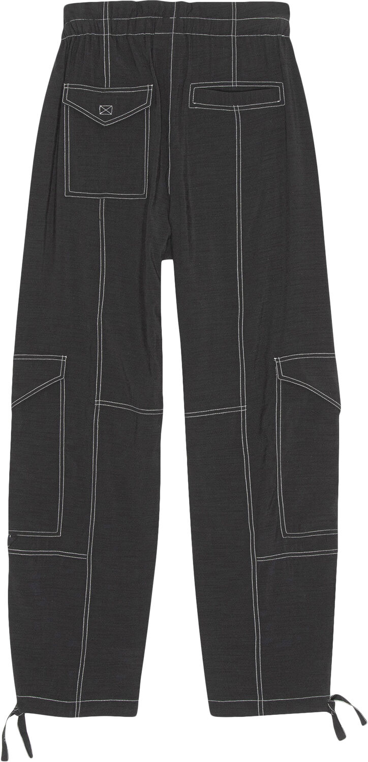 Light Slub High Waist Pocket Pants