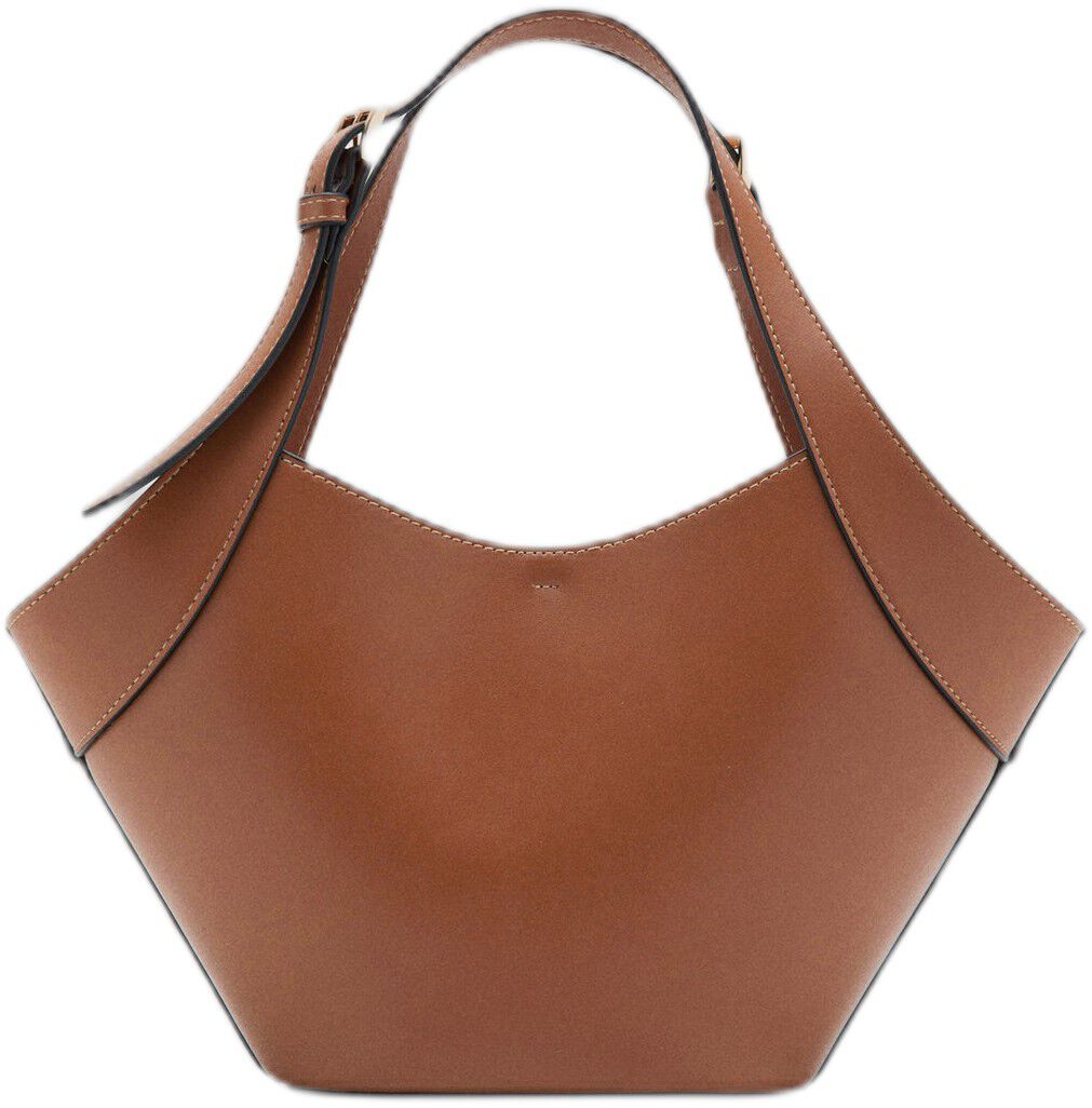 Medium faux leather shoulder bag
