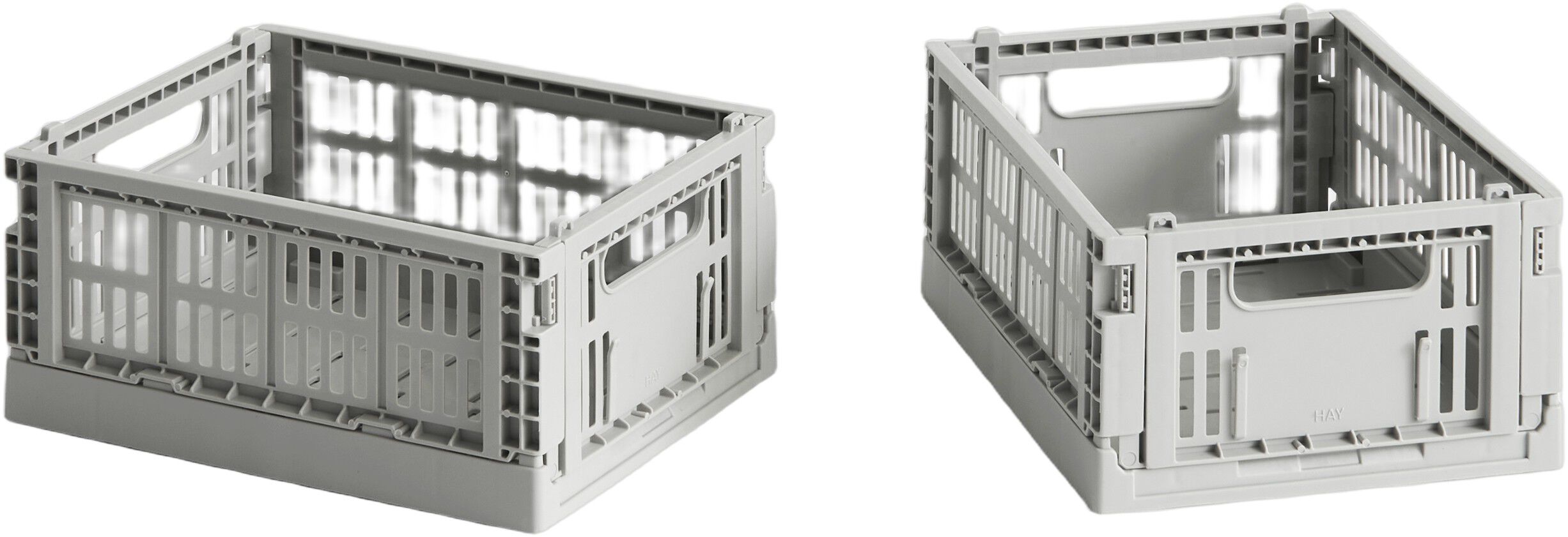 HAY Colour Crate Mini-Set of 2-Warm grey