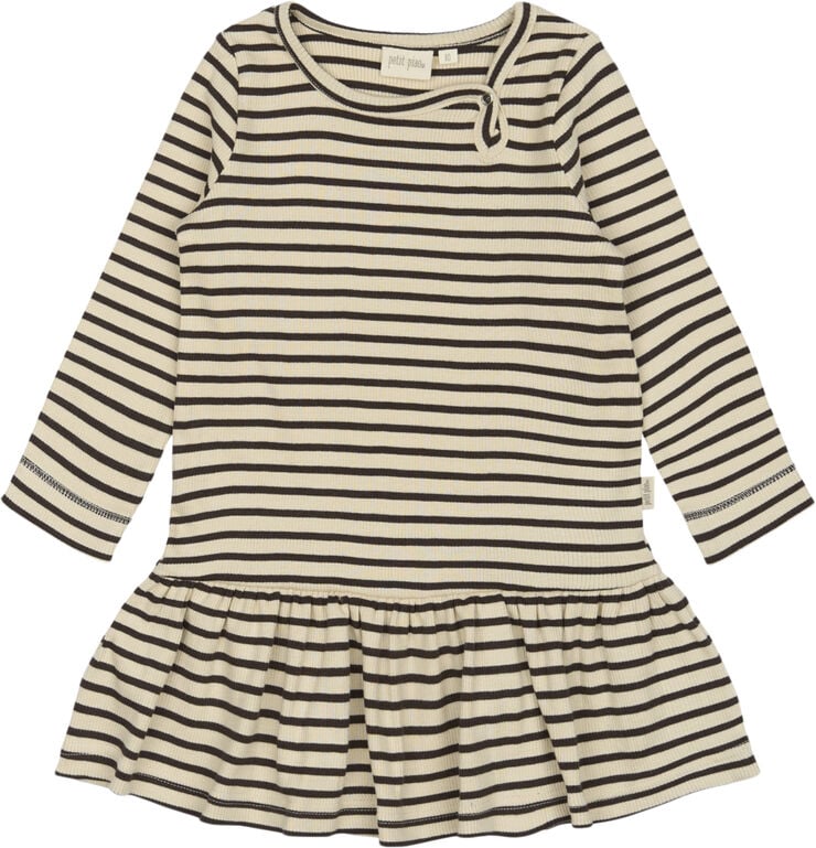 Dress L/S Modal Striped