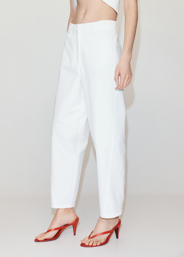 High-waisted balloon trousers