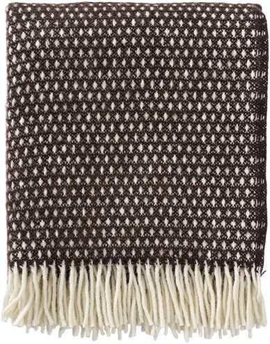 Uldplaid Dots black coffee