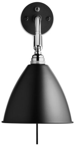 BL7 Wall Lamp - ¯16 (Base: Chrome, Shade: Black Semi Matt)