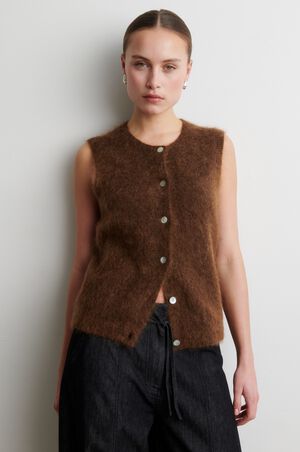 Brook Knit Button Vest