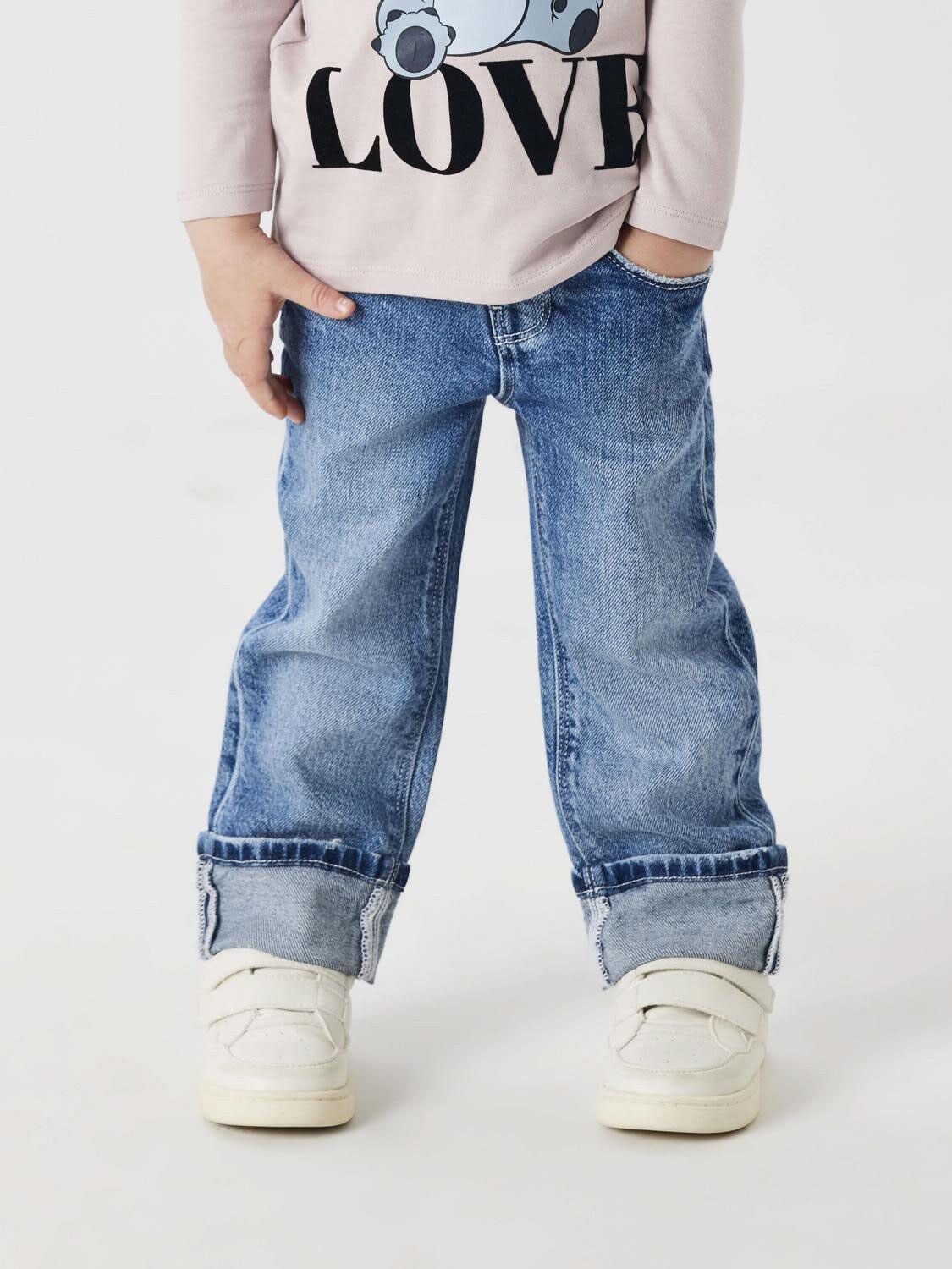 NMFROSE STRAIGHT FOLD JEANS 4224-AZ