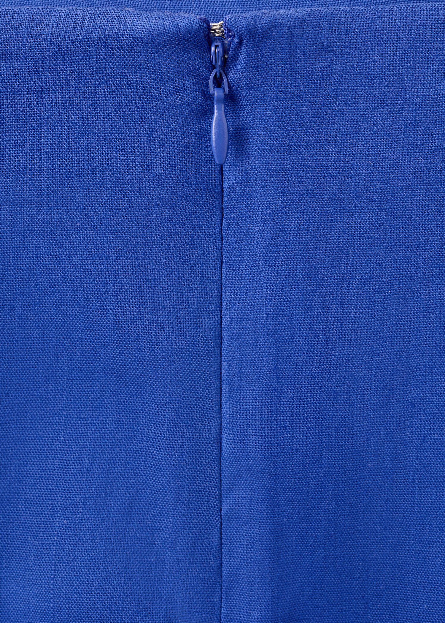 Midi skirt in a linen-cotton blend