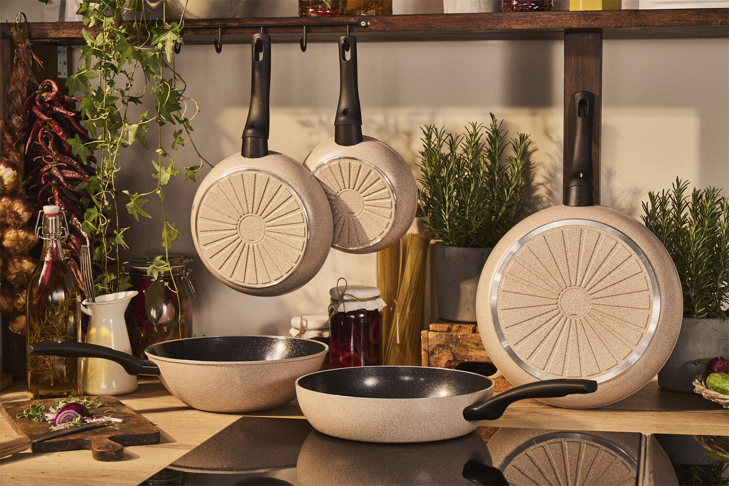 Ledro Stekpanna 20 Beige Rund Aluminum