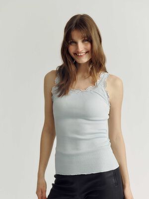 RWBabette Silk SL U-neck Long Lace Top