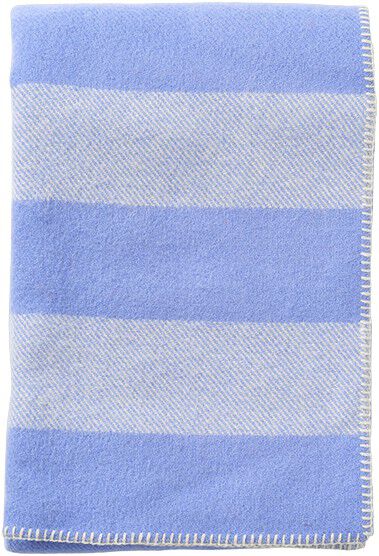 Uldplaid Unni stripe placid blue/iv