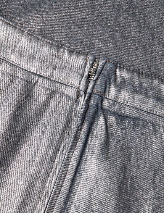 Metallic Denim Stellar Skirt