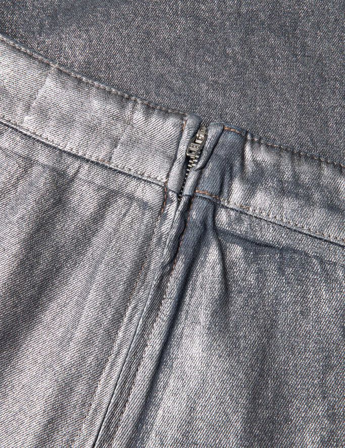 Metallic Denim Stellar Skirt