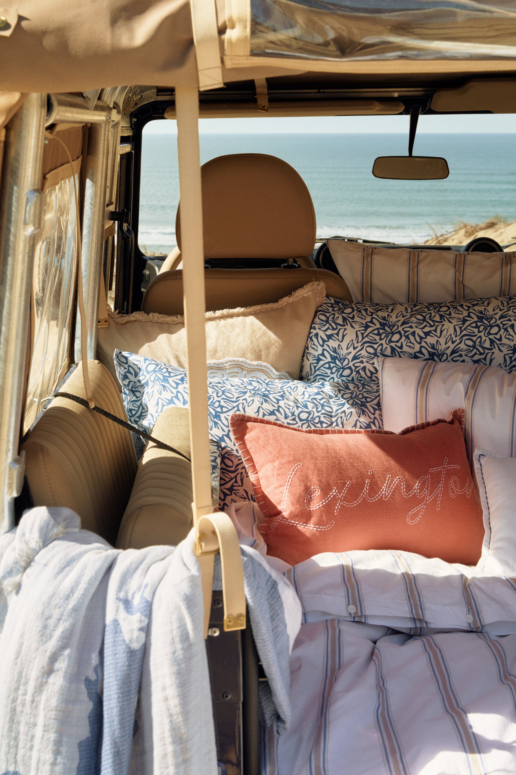 Summer Embroidered Patch Linen/Cotton Pillow Cover