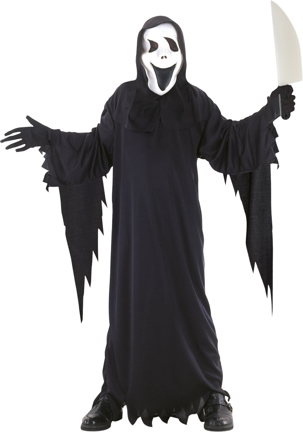 Svart sp&ouml;ke med vit mask