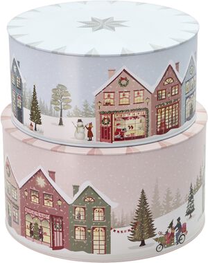 Kakburksset Vinter 22x12/20x10 cm Crystal Rose/Ice Blue
