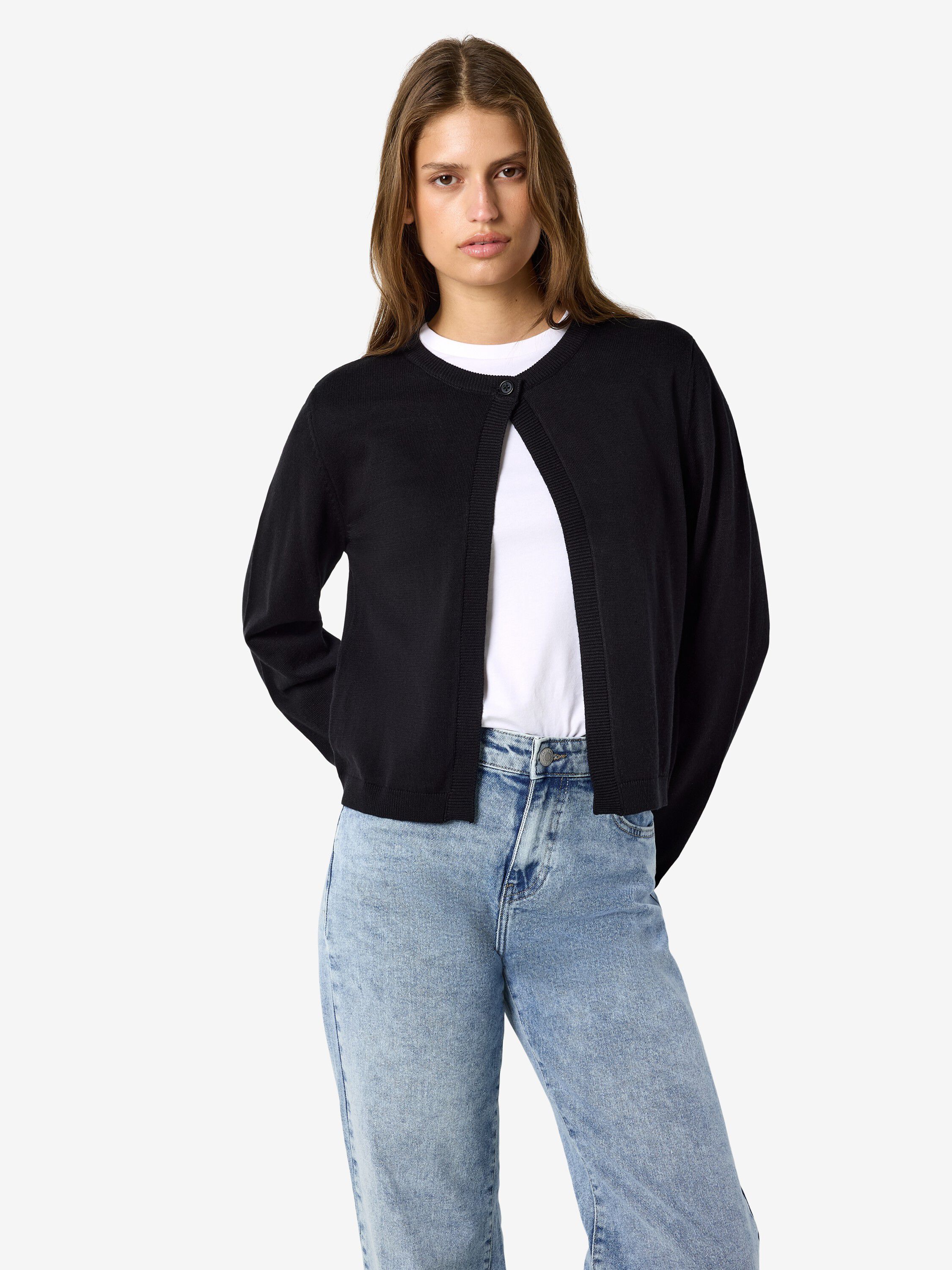 Nmmaysa L/S O-halsstickad kofta Noos