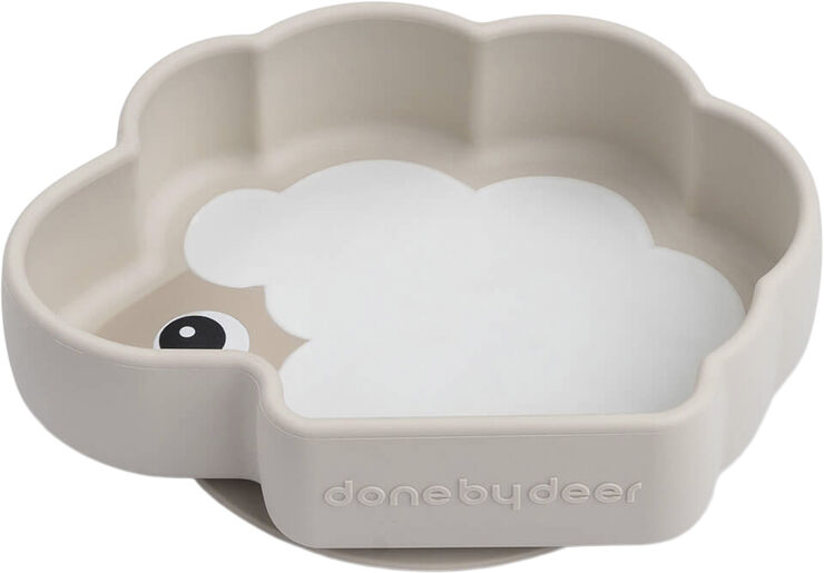 Silikone Stick & Stay skål Sheepy Sand